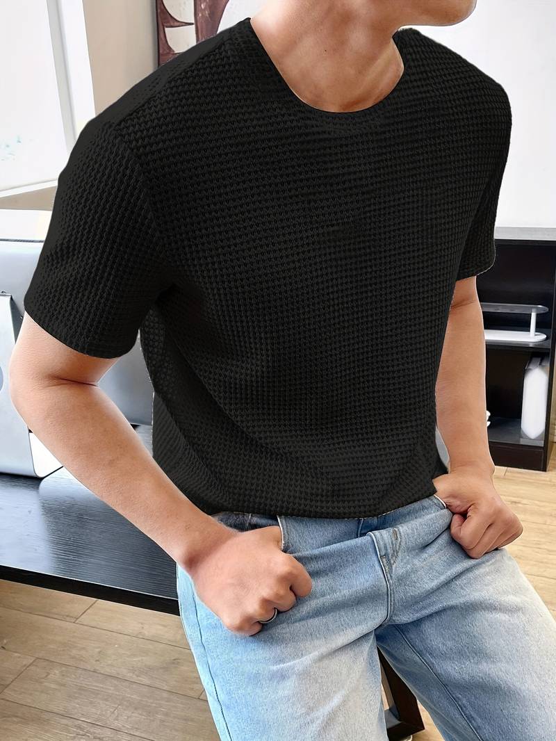 Jonathan's Open-Knit Crew Neck T-Shirt