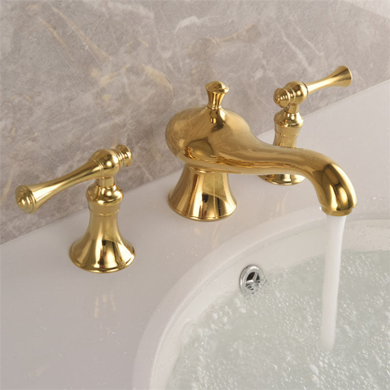 Classic 3-Hole Widespread Bathroom Sink Faucet - BritishElegance