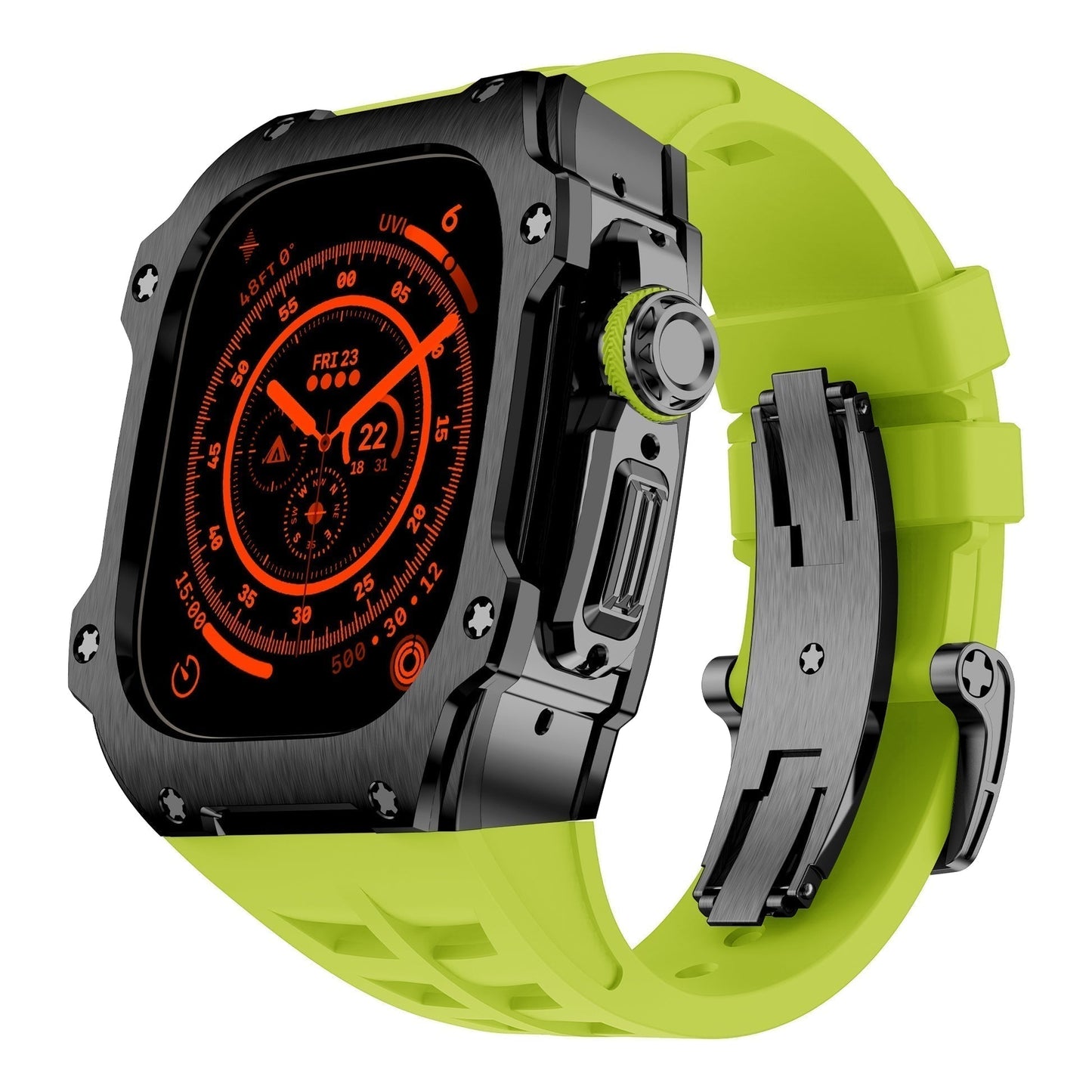 Tough Black Stainless Steel Case for Apple Watch Ultra