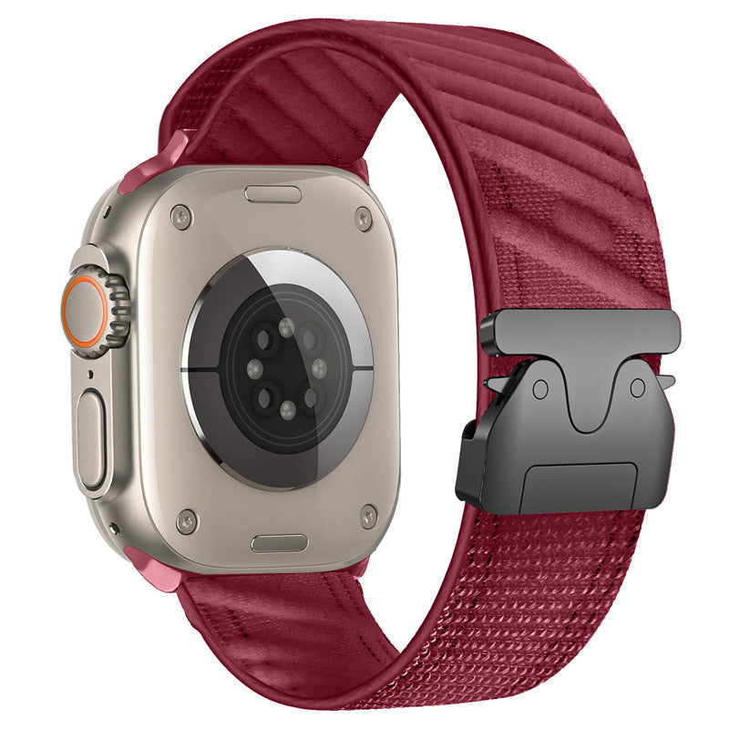 Durable Nylon Strap With Metal Buckle For Apple Watch