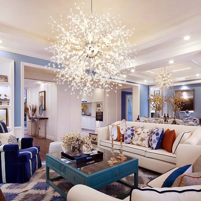 Luxurious Glass Floral Pendant Ceiling Lamp