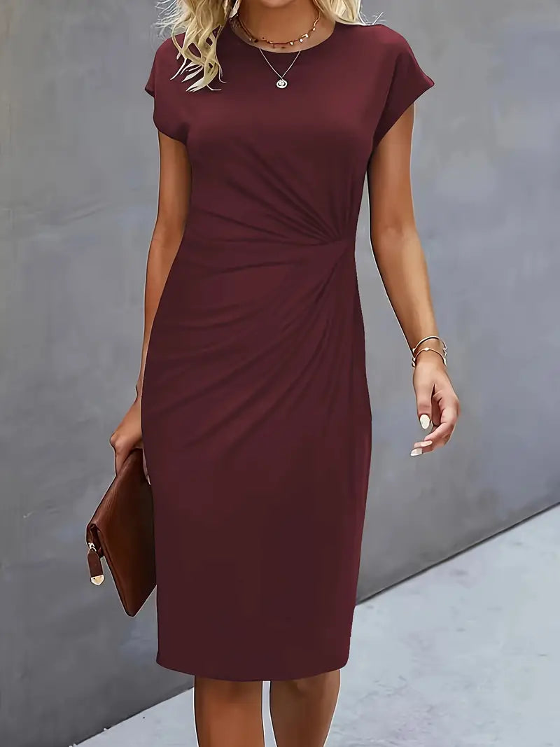 Elegant Ladies Scoop Neck Casual Dress