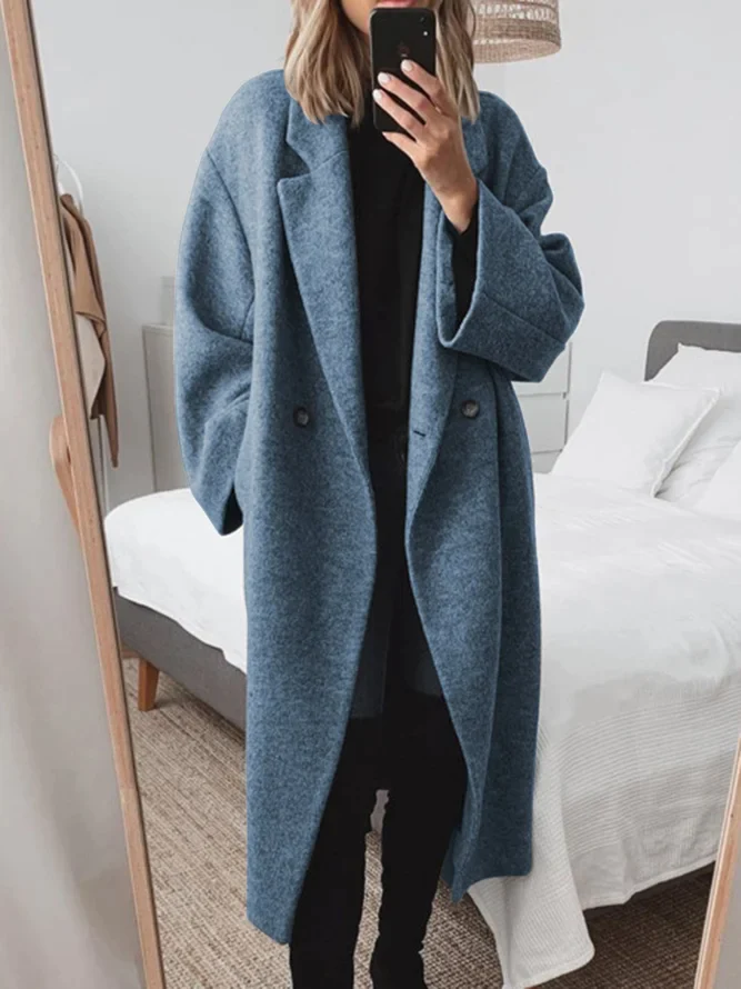 Ladies Large Double Breasted Winter Coat