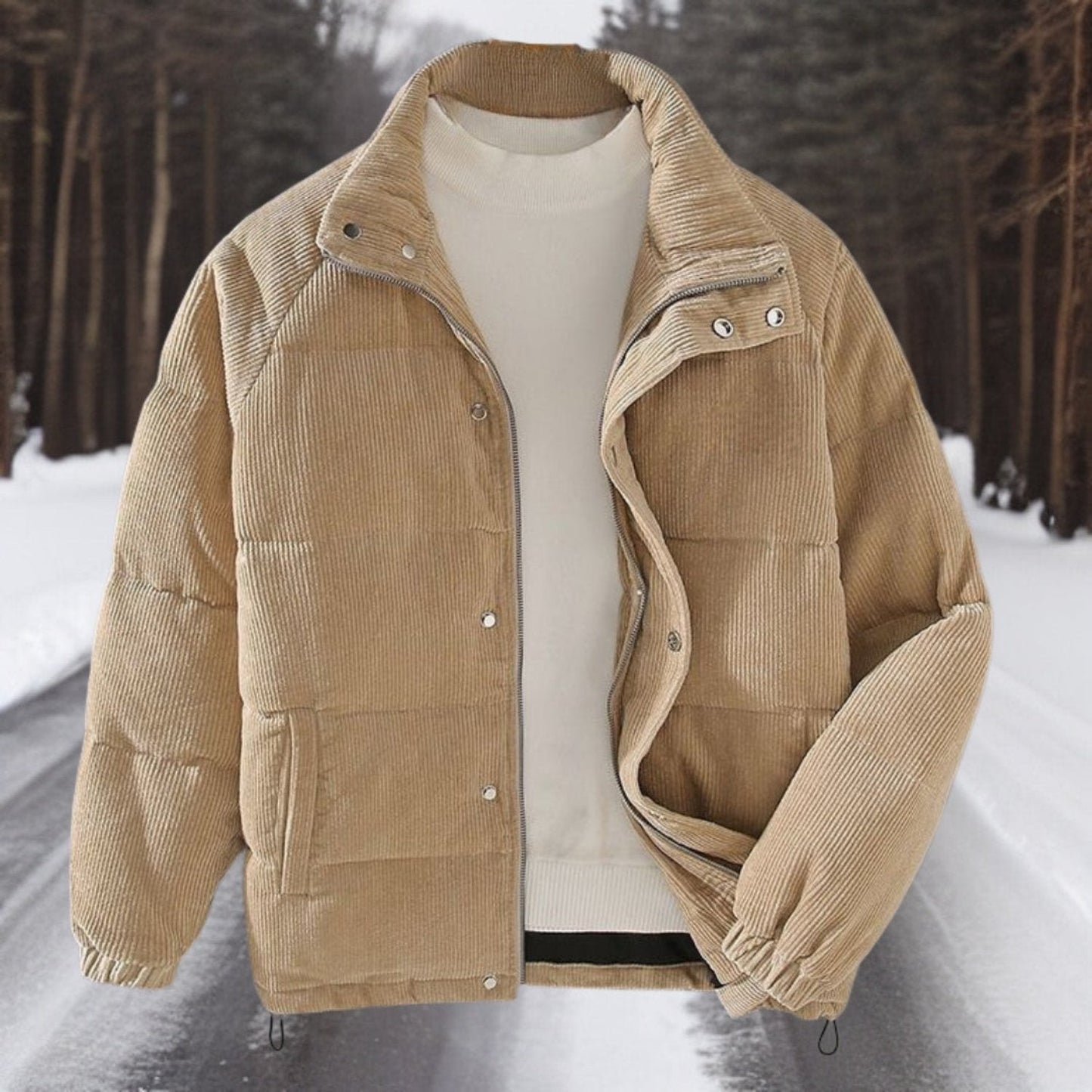 Warm Mens Winter Coat Slim Fit Outdoor Jacket