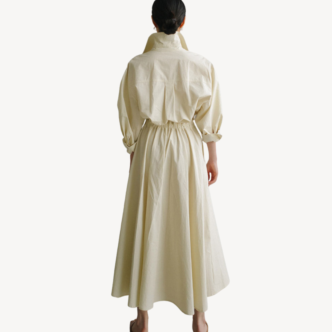 Women's Cotton Linen Blend Shirt Dress
