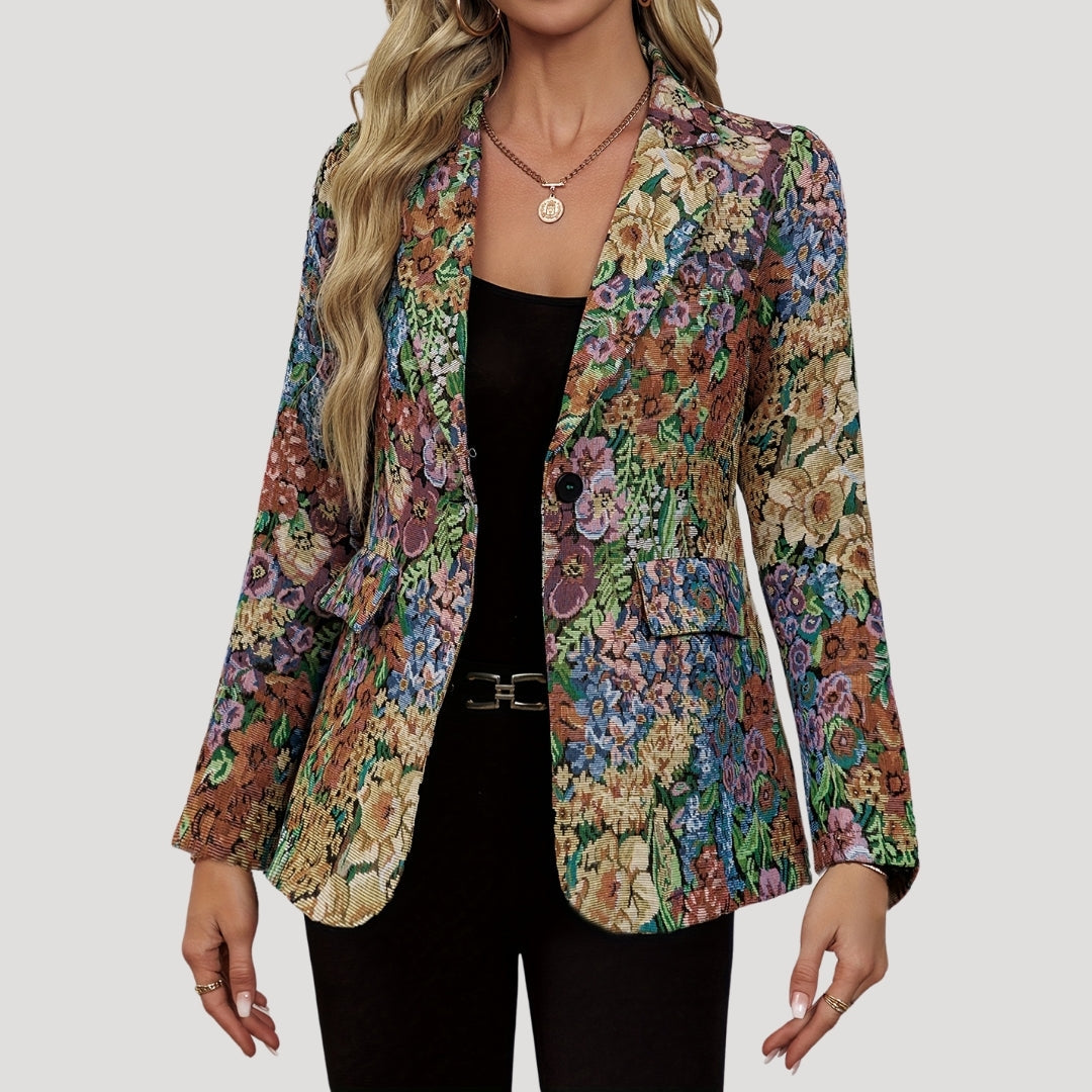 Classic Floral Pattern Jacket - BritishElegance