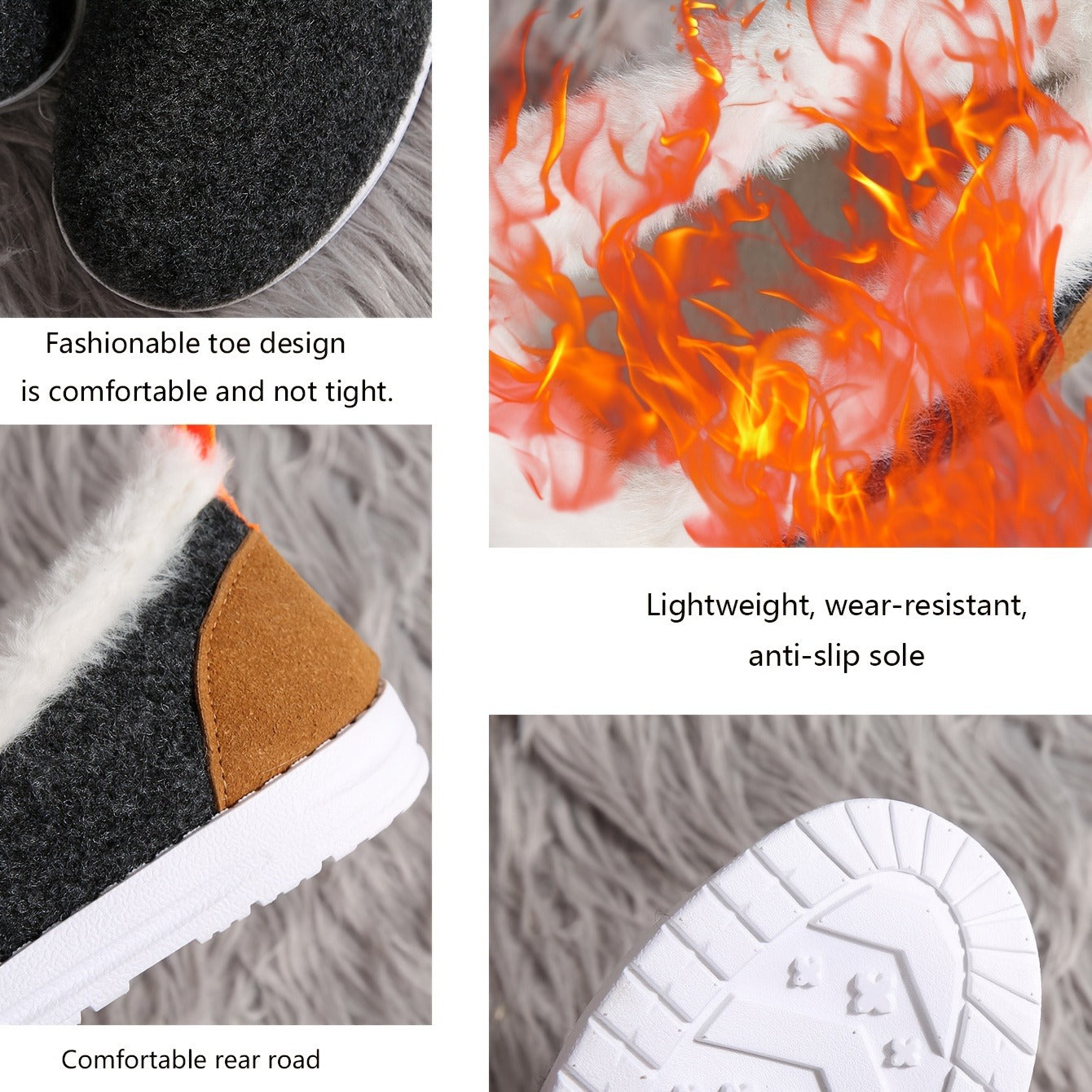 Marley Shoes™ | Women's Winter Plush-Like Loafers