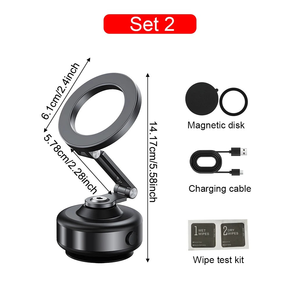 Strong Magnetic Car Phone Mount With Suction Cup