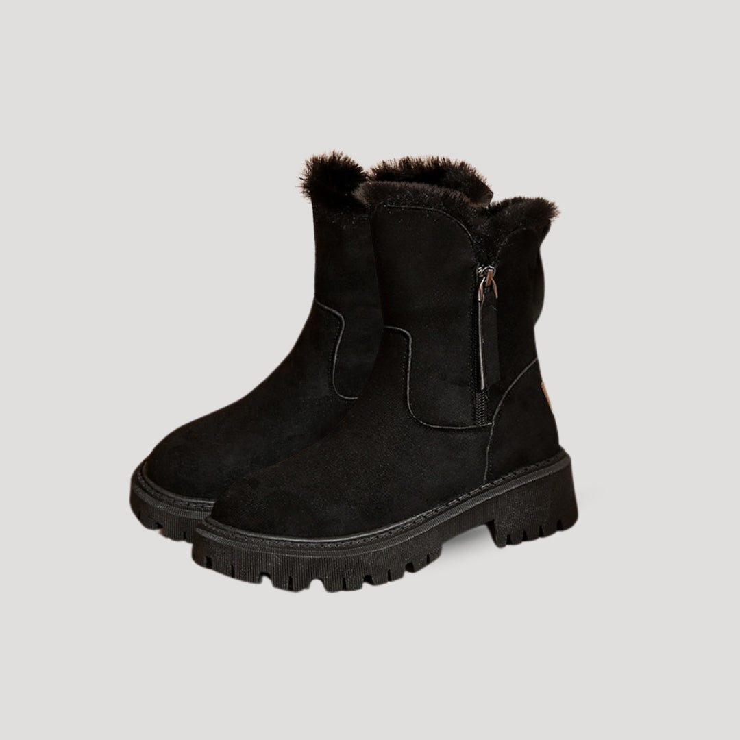 Cozy Insulated Snow Boots for Women - Zip Up Warm Boots
