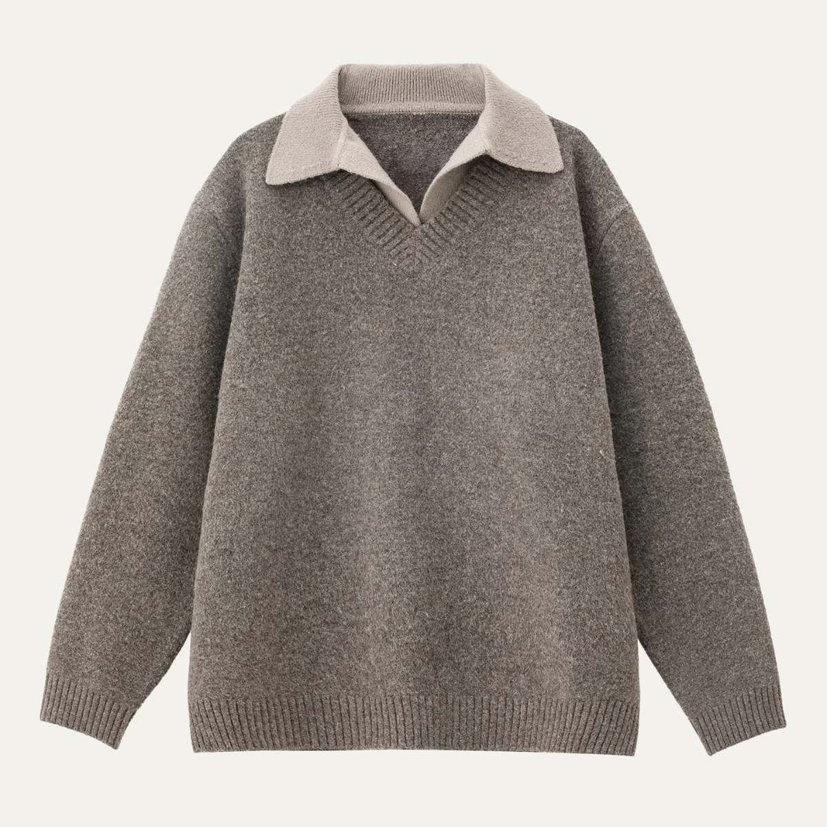 The Campobasso Men’s Wool Blend Polo Collar Knit Jumper