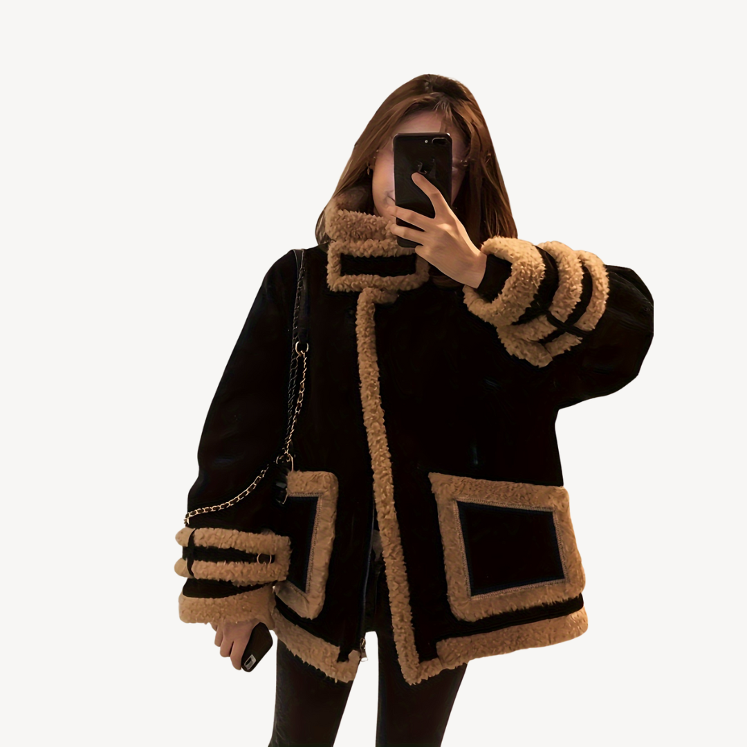 Women's Faux Fur Trimmed Coat