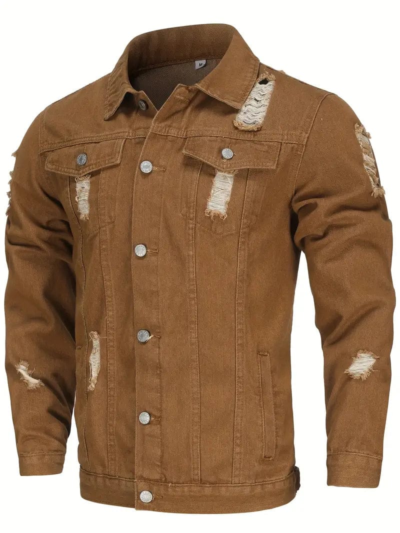Relaxed Fit Denim Casual Jacket - BritishElegance