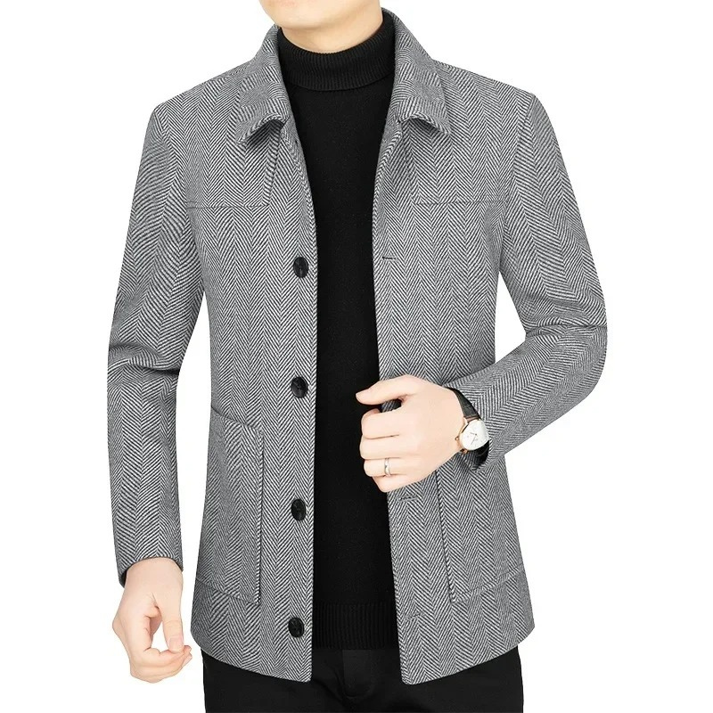 Classic Fit Mens Blazer with Textured Pattern
