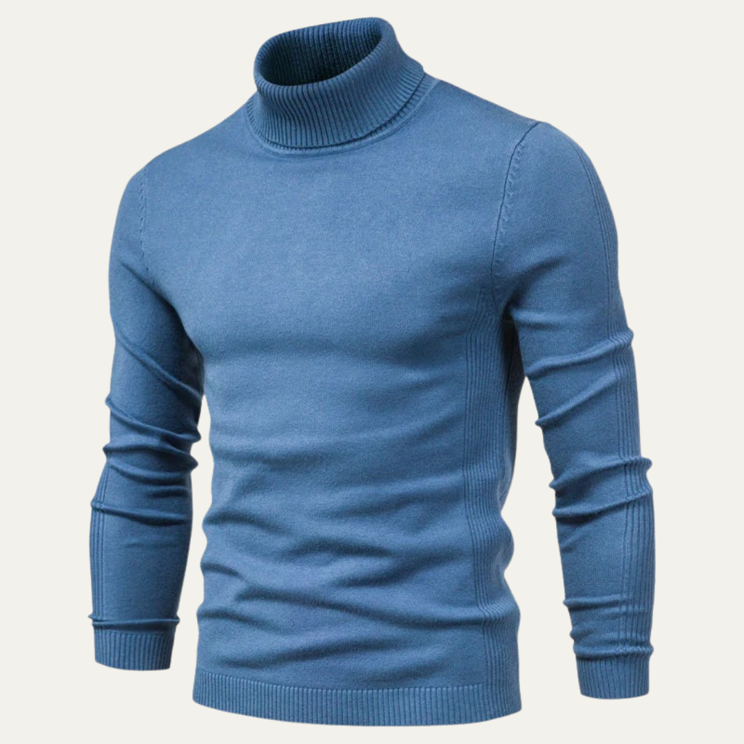 Men’s Slim Fit Ribbed Turtleneck Sweater