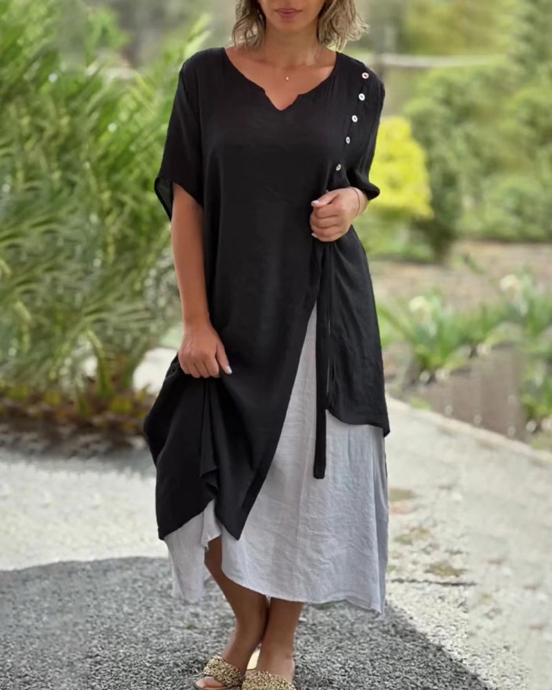 Lightweight Women's Sundress with Short Sleeves