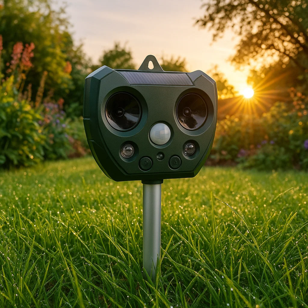 Outdoor Solar Powered Bird Repellent Device - BritishElegance