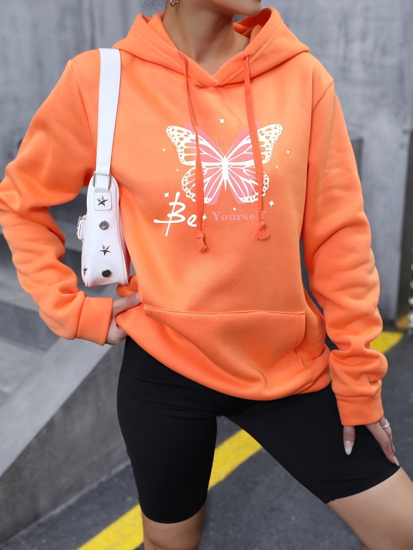 Comfy Women's Loose Fit Hoodie with Fun Graphic Pocket