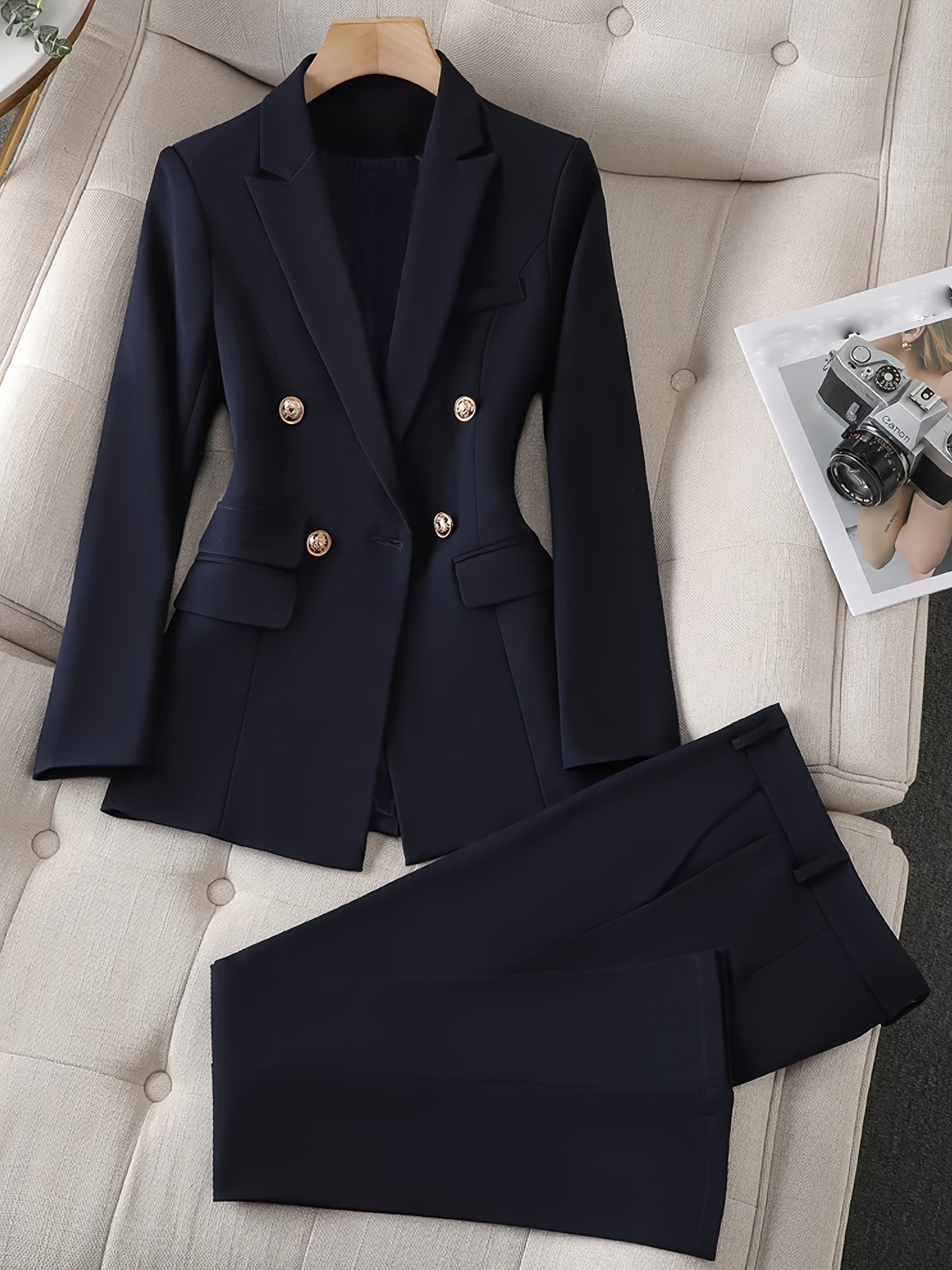 Classic Two Piece Double Breasted Suit for Women - BritishElegance