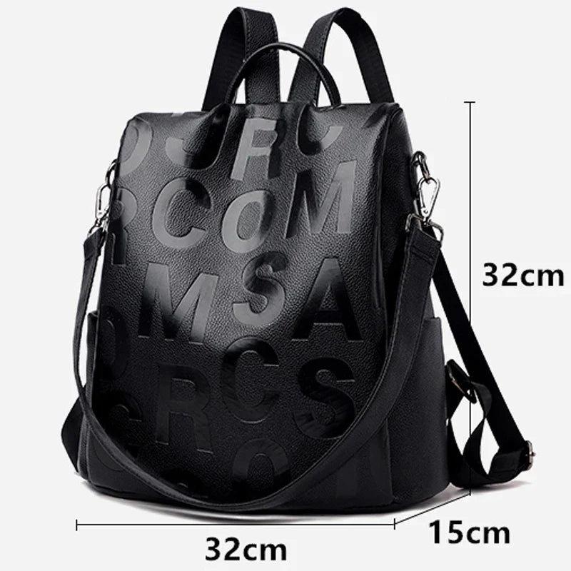GuardGlam | Anti-Theft New Women Backpack High Quality Soft Leather Backpack