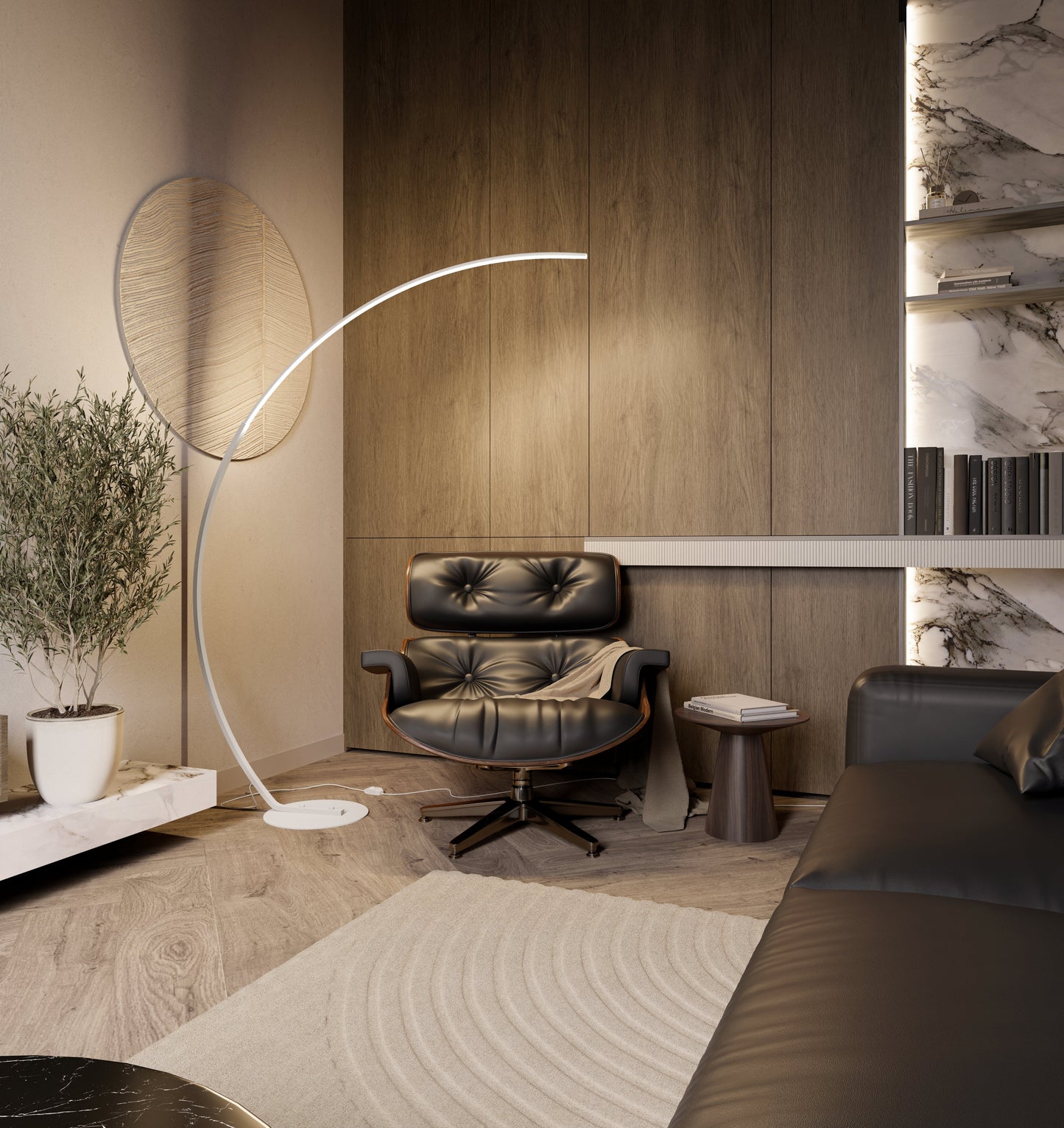 Bright Adjustable LED Floor Lamp with Dimmer Switch