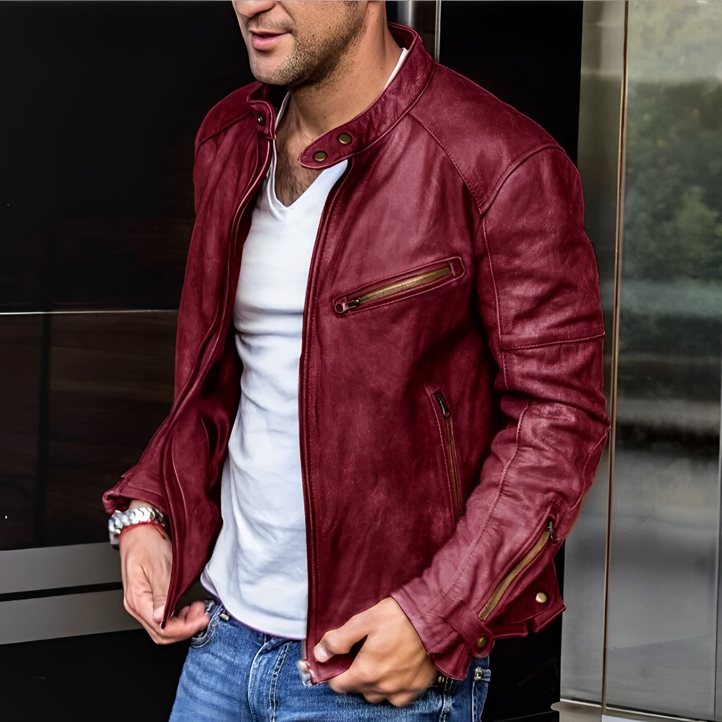 Etienner - Four-season leather jacket