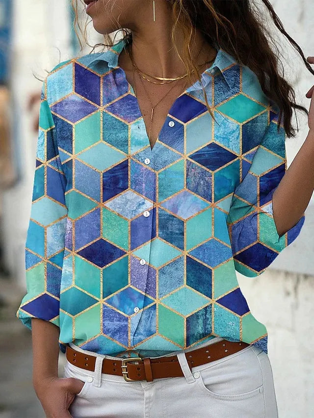 Ladies' Classic Printed Button Jacket - BritishElegance