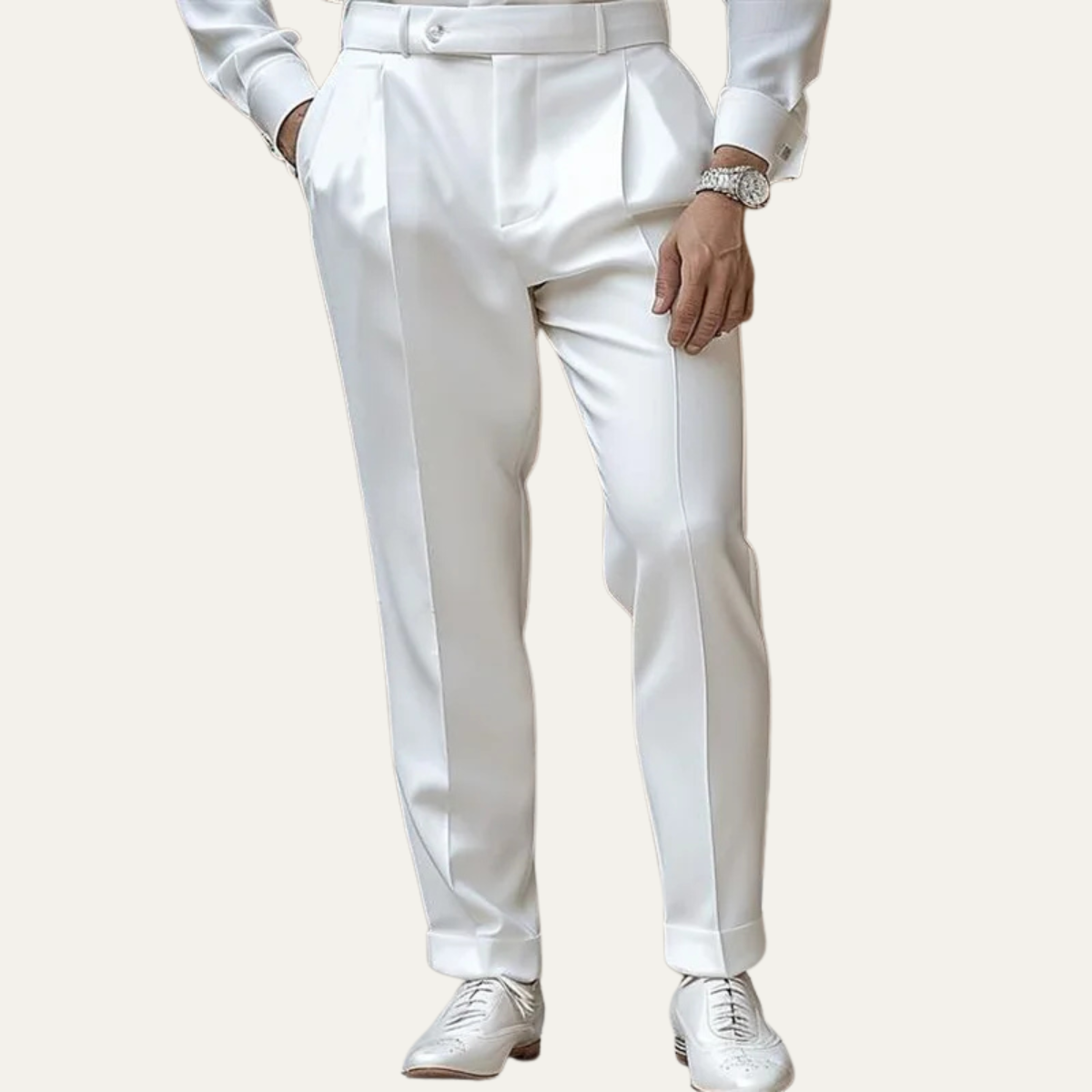 The Montepulciano Men's Slim Fit Casual Straight Dress Trousers