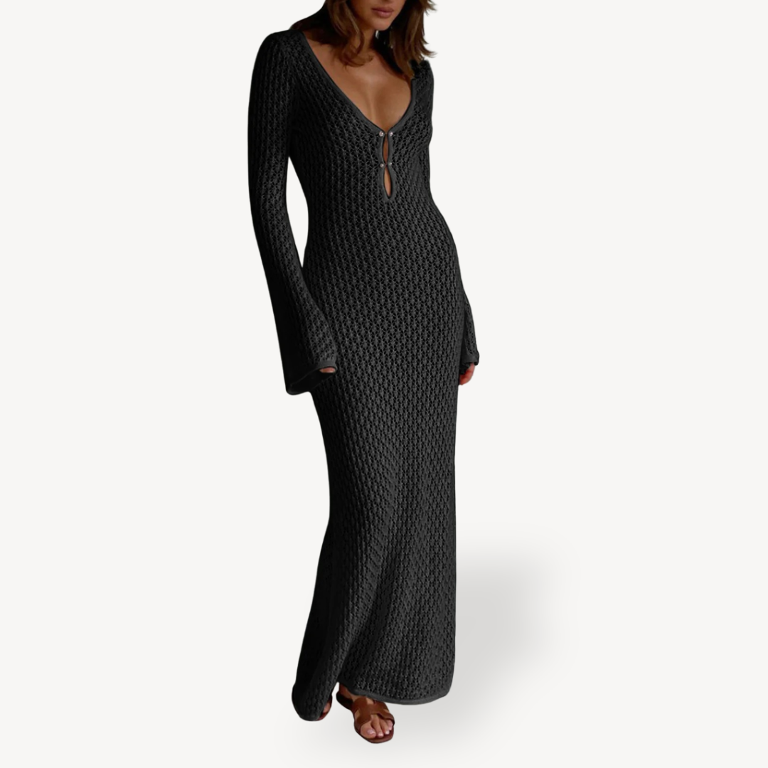 Knit Beach Coverup Maxi Dress Women