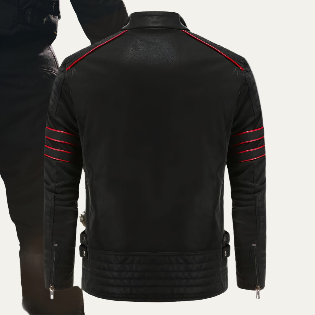 Men’s Motorcycle Inspired Leather Jacket