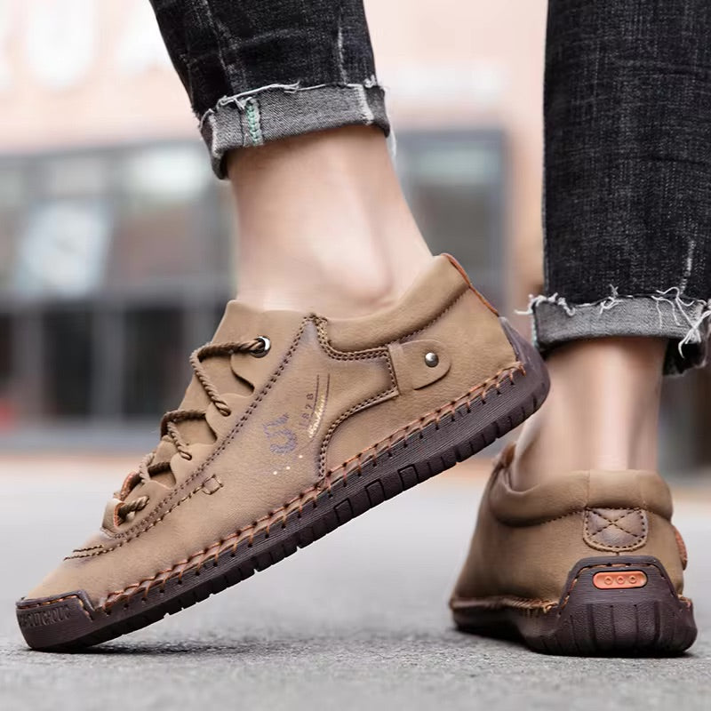 Classic Leather Low Top Sneakers - BritishElegance