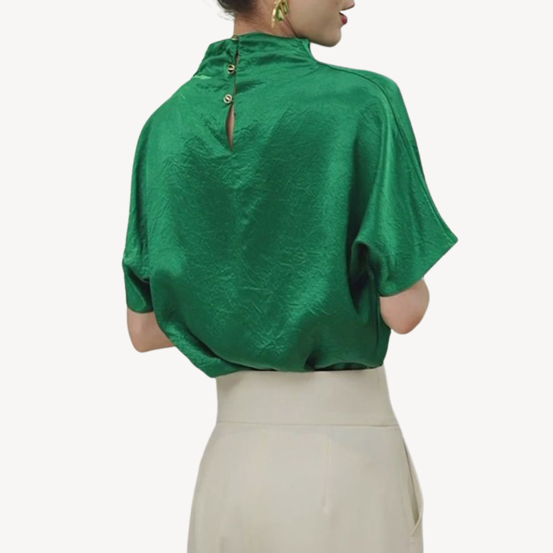 Women’s Satin High-Neck Top