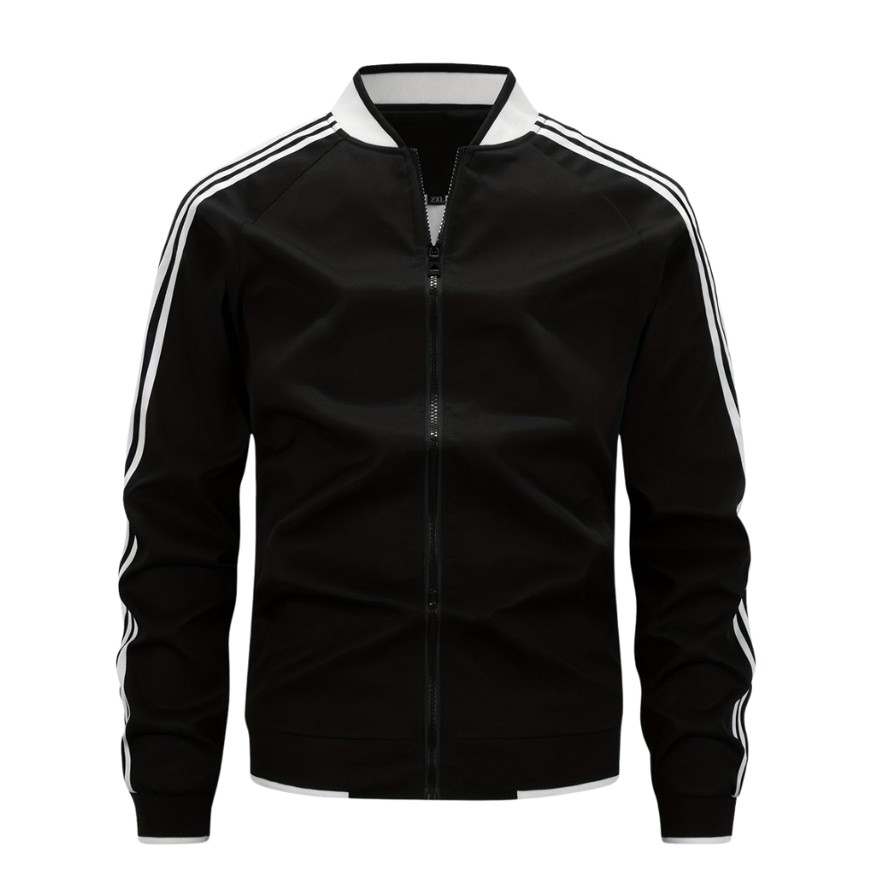 Men’s Stripe Sleeve Bomber Jacket