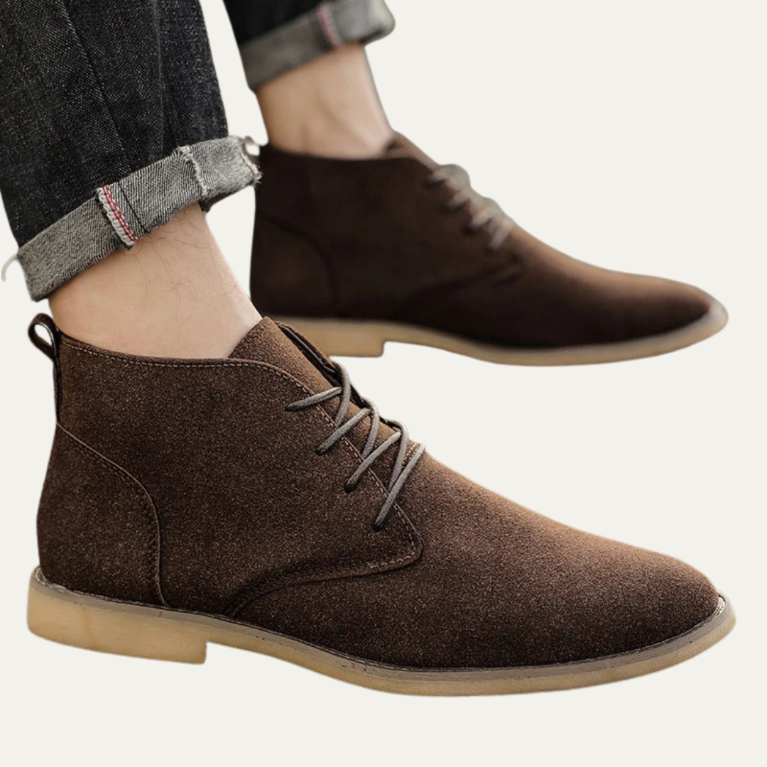 Men’s Suede Look Minimalist Chukka Lace Up Boots