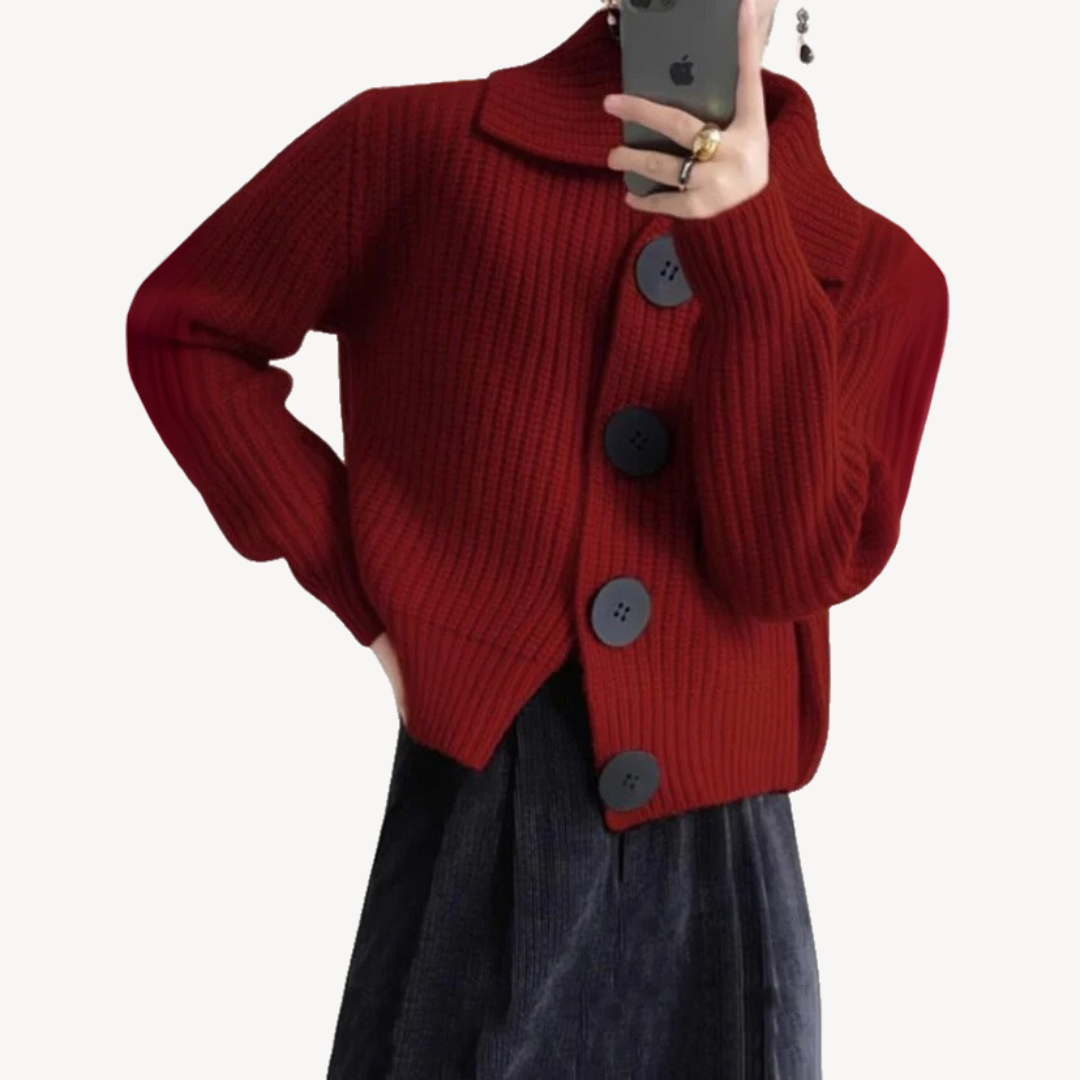 Women's Knit Peter Pan Collar Cardigan