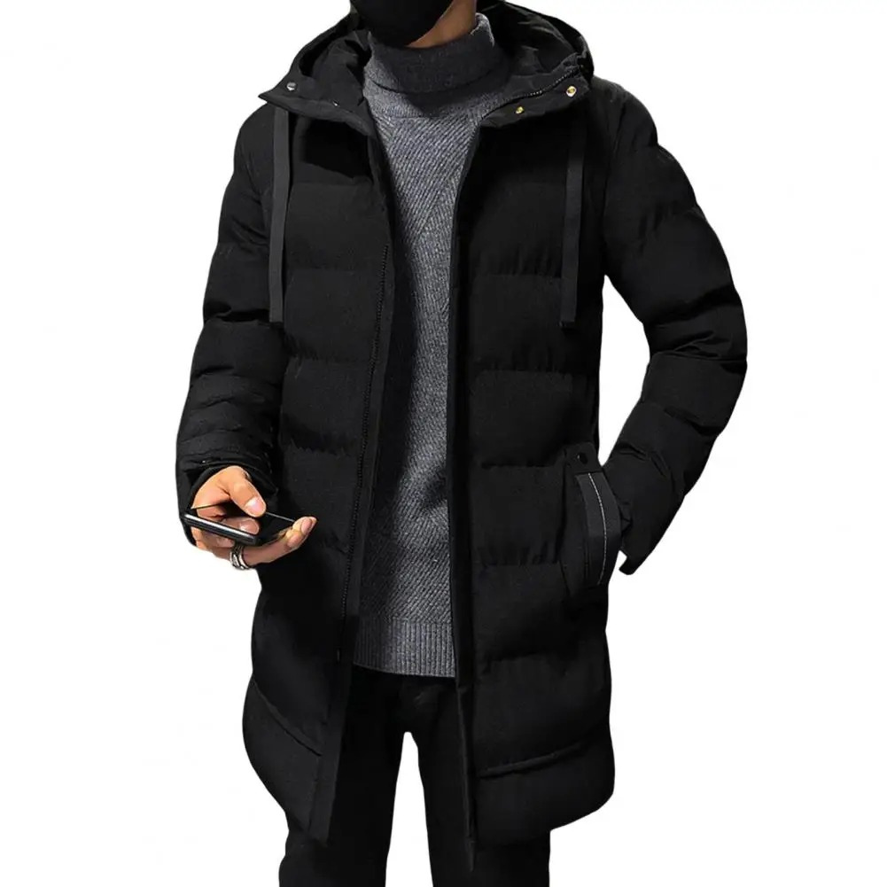 Warm Waterproof Men's Winter Puffer Coat with Zip