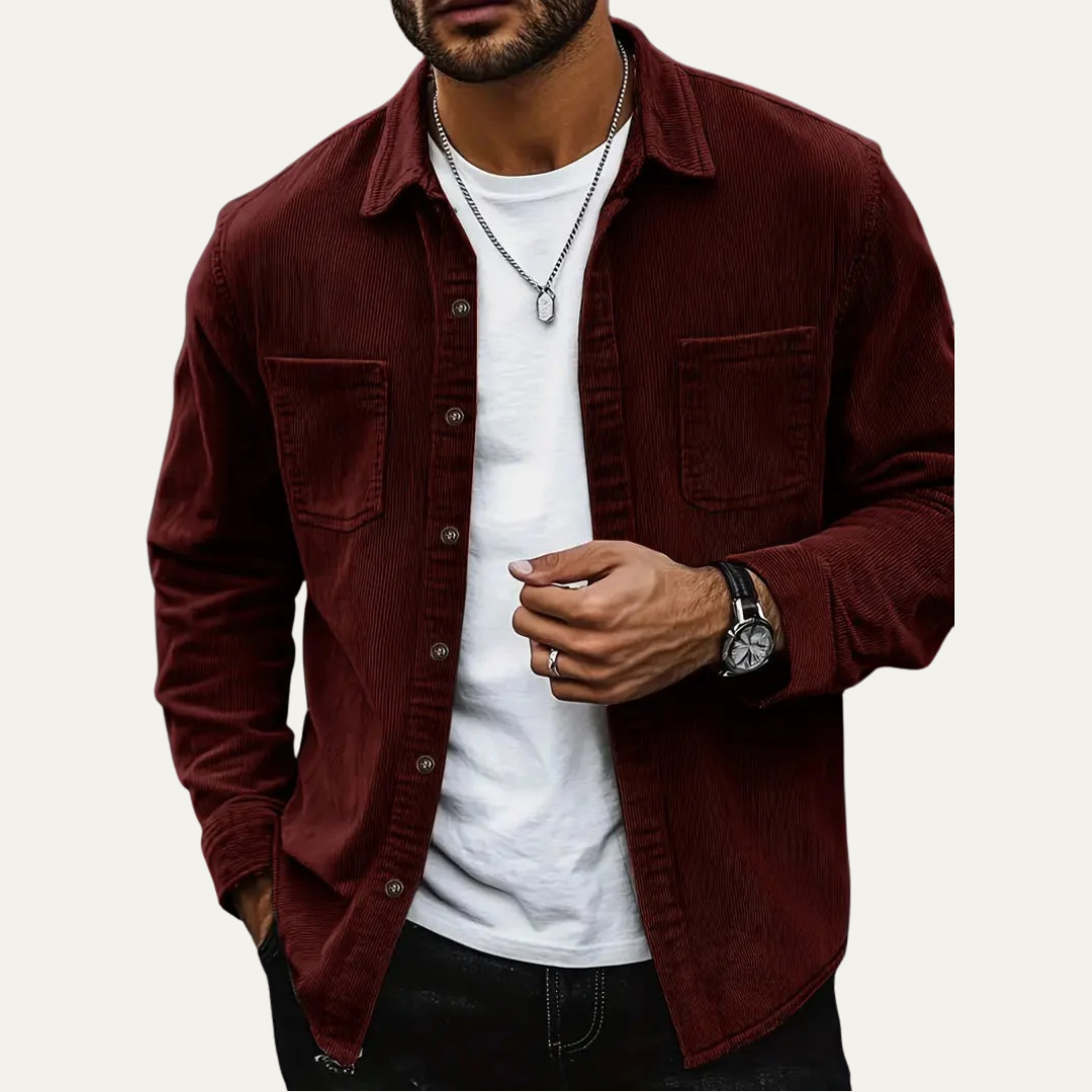 Men’s Textured Corduroy Shacket