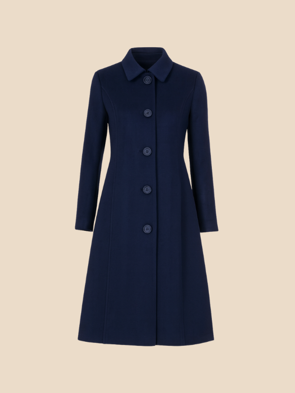 Renée – Women’s Classic Long Coat with Tailored Fit