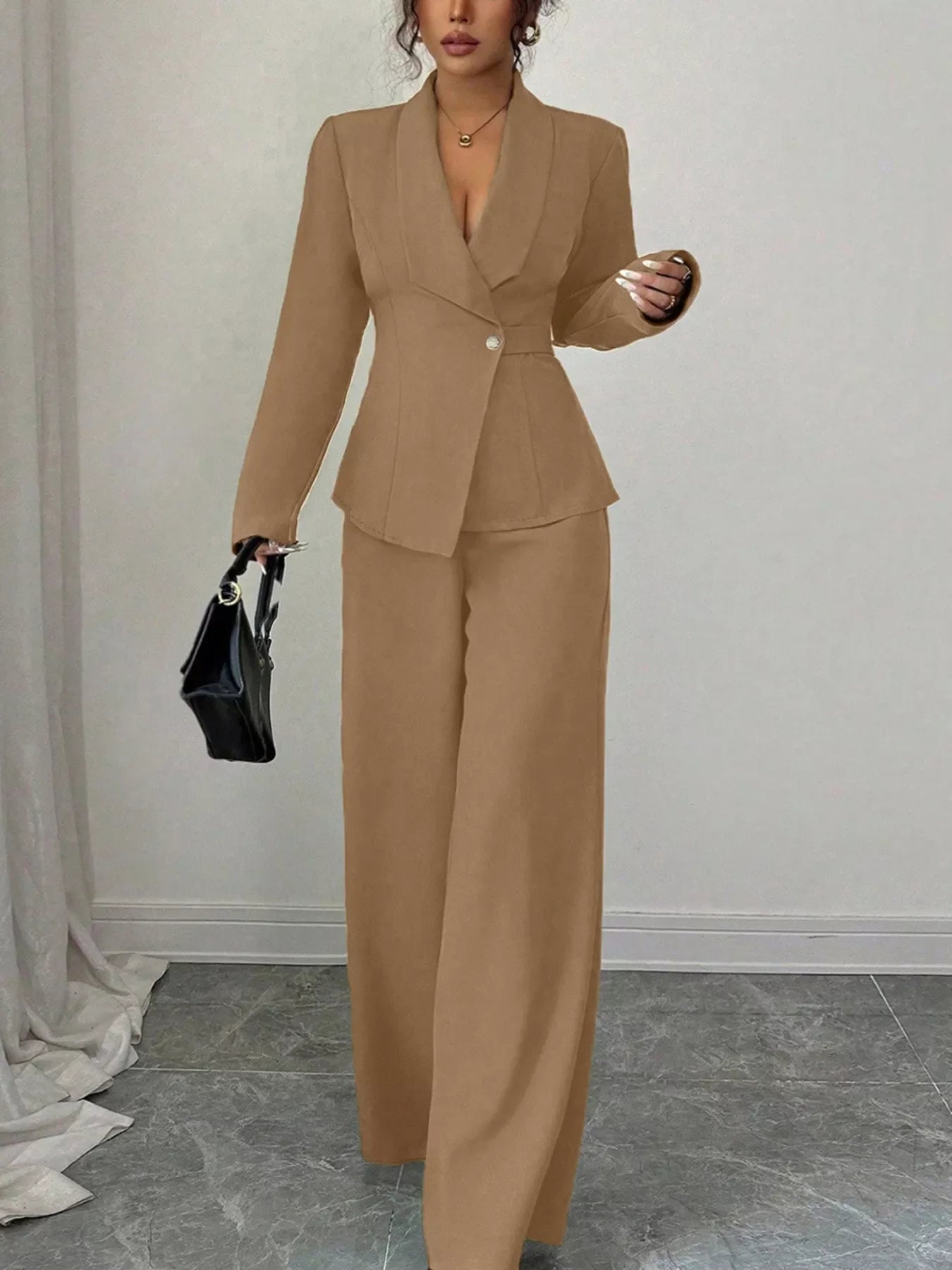 Classic Fit Blazer and Trousers 2 Piece Suit Set - BritishElegance