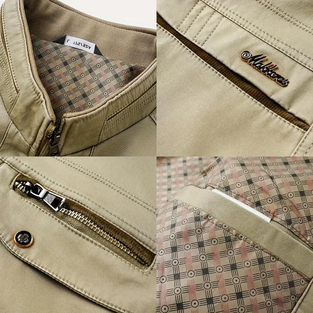 Men’s Lightweight High Collar Modern Bomber Jacket