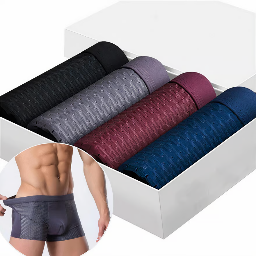 Breathable Bamboo Athletic Boxers - BritishElegance
