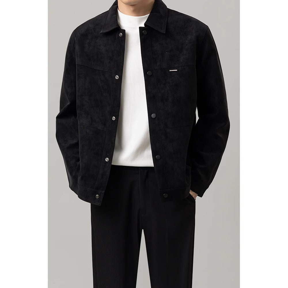 Men's Classic Button Down Jacket Shirt