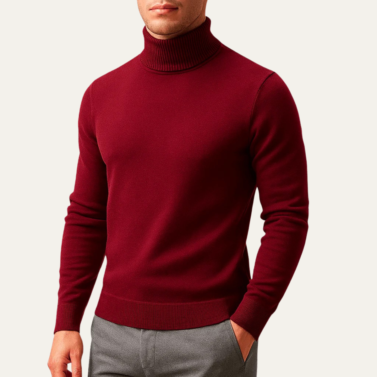 Men’s Fine Gauge Turtleneck Sweater