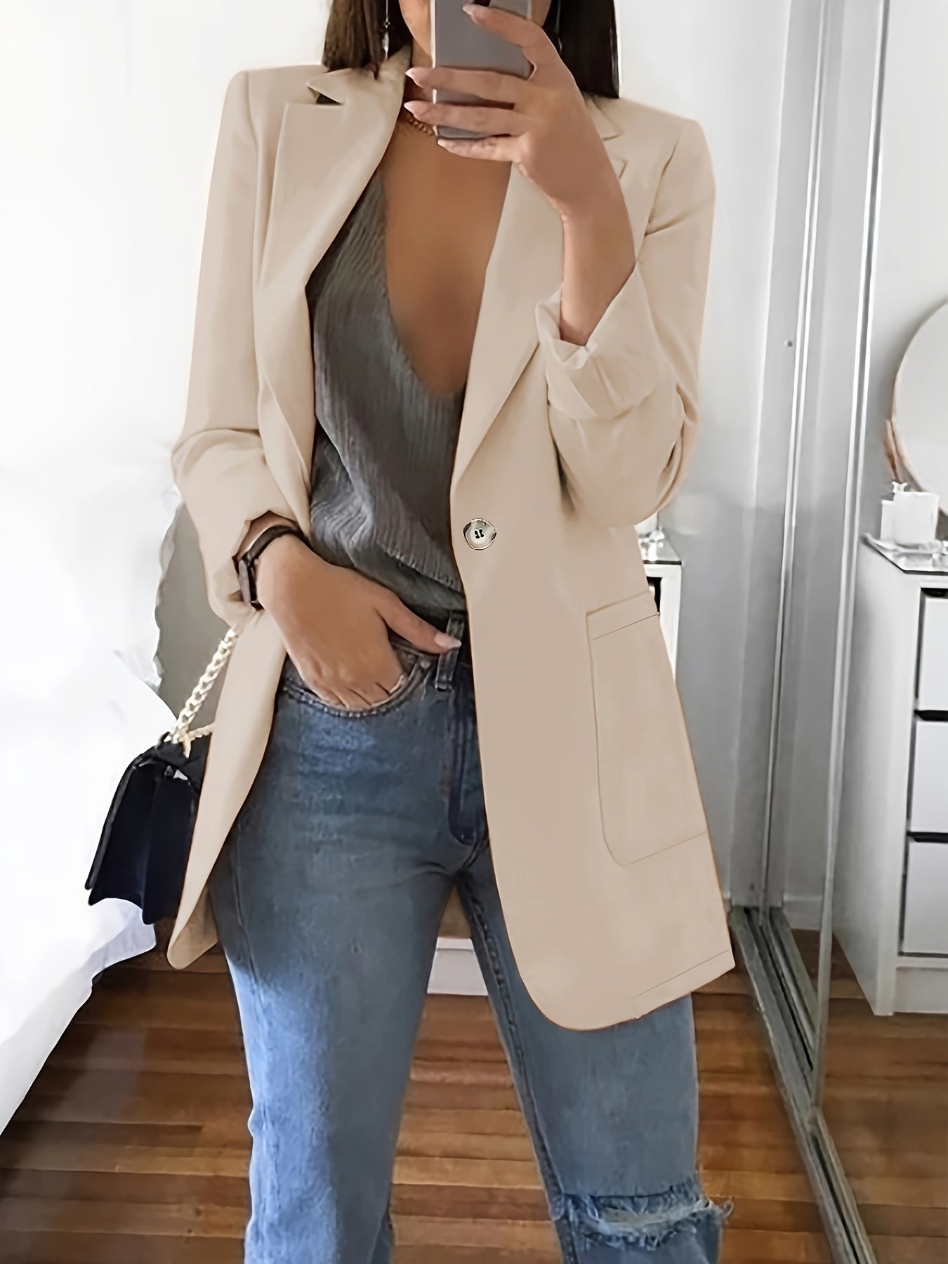 Classic Fit Women's Chic Office Blazer