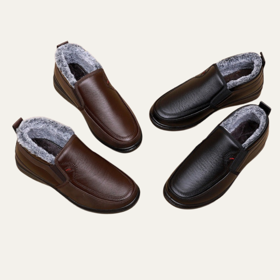 Men’s Faux Fur Lined Slip On Winter Shoes