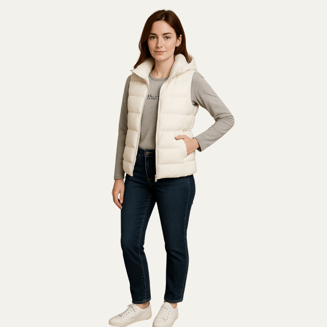 Women’s Quilted Hip-Length Puffer Vest