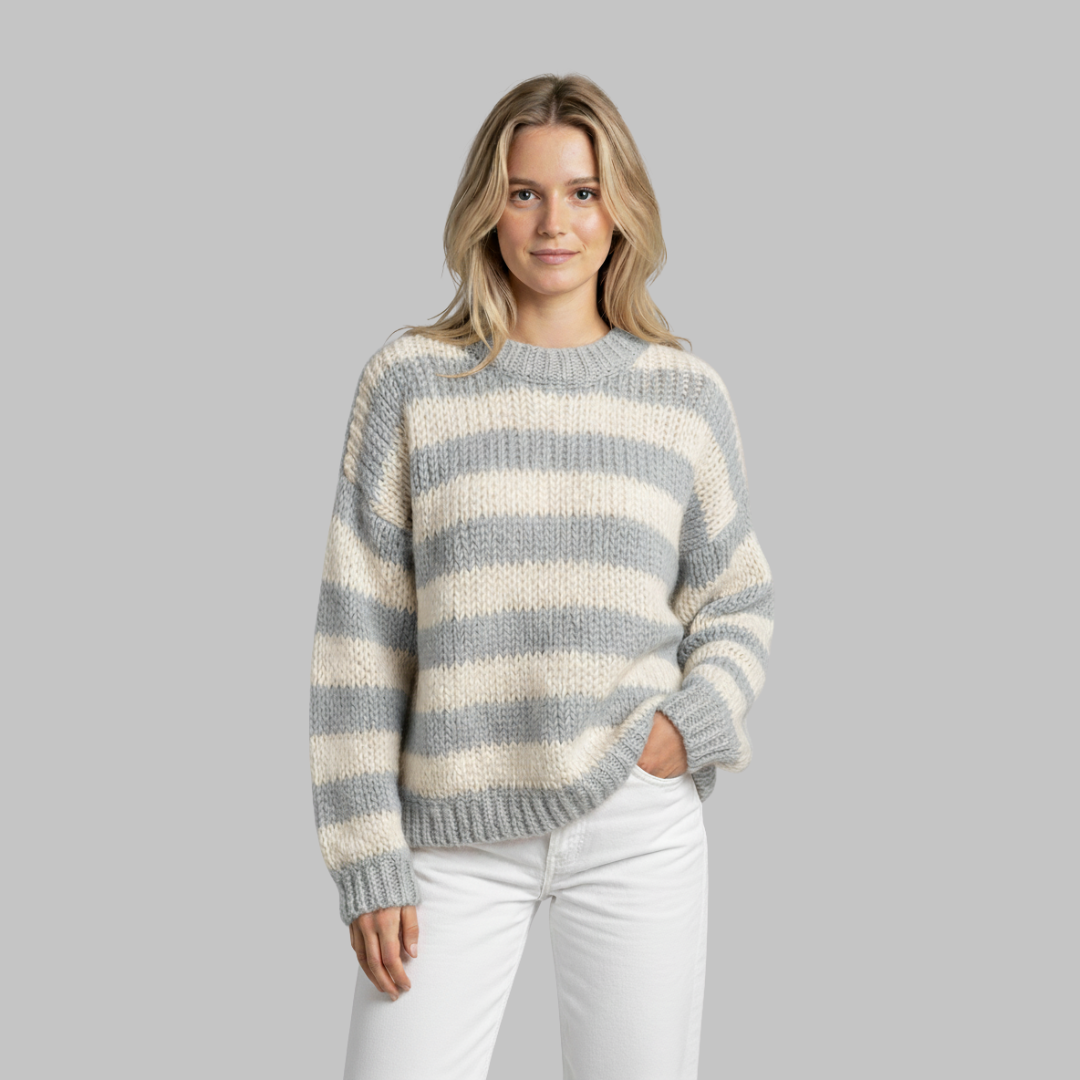 Linde | Ladies Classic Stripe Pullover Sweater