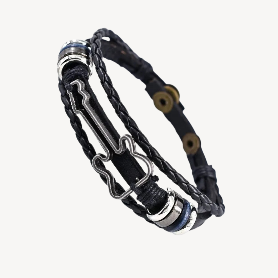 Guitar Design Leather Bracelet