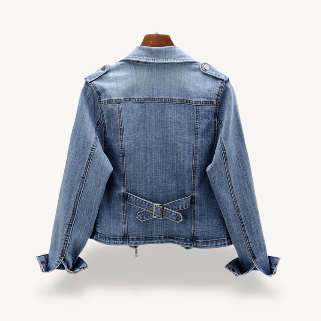 Denim Biker Jacket for Women