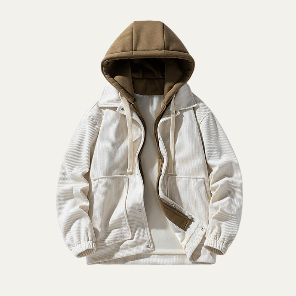 Men’s Corduroy Hooded Trucker Jacket