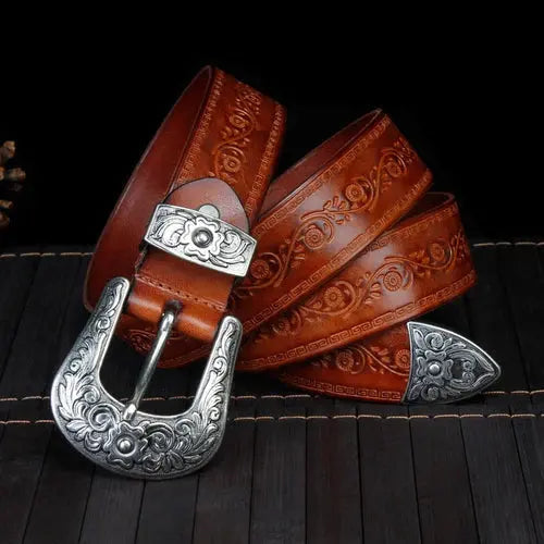 El Dorado | Saddle Leather Belt – Handcrafted Strength & Vintage Western Style